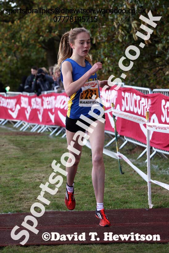 Junior women, 2016 National Cross Cpuntry Relays, Berry Hill Park, Mansfield. Photo: David T. Hewitson/Sports for All Pics